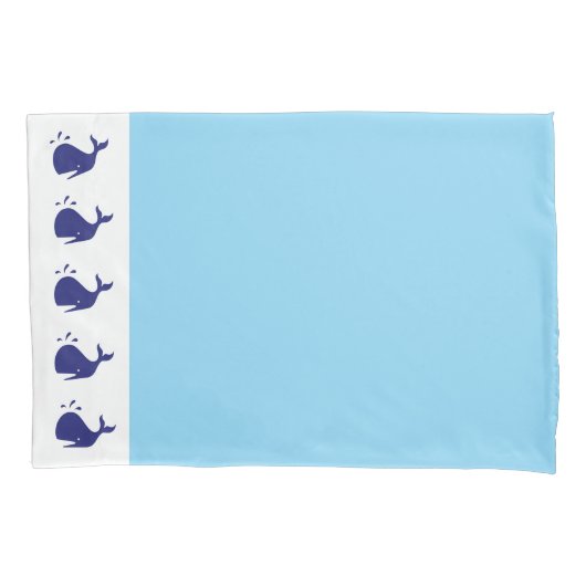 シンプルと可愛いベビーブルークレジットボーイズベッド 枕カバー (正面左)