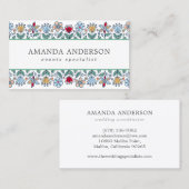 シンプルと可愛い手書きフローラ |名刺 名刺 (正面/裏面)