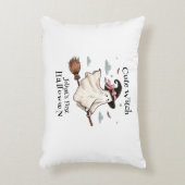 シンプルと可愛エレガントい魔女ファーストハロウィーン アクセントクッション (正面(垂直))