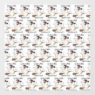 シンプルと可愛エレガントい魔女ファーストハロウィーン ウィンドウサイン