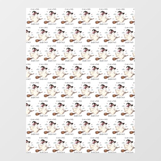 シンプルと可愛エレガントい魔女ファーストハロウィーン ウィンドウサイン (シート)