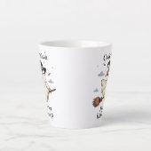 シンプルと可愛エレガントい魔女ファーストハロウィーン カフェラテマグ (正面)