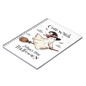 シンプルと可愛エレガントい魔女ファーストハロウィーン ノートブック (左側)