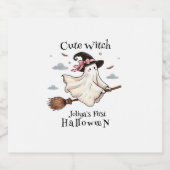 シンプルと可愛エレガントい魔女ファーストハロウィーン ビールラベル (シングルラベル)