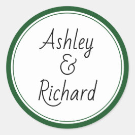 シンプルと名エレガント前はダーク結婚グリーン ラウンドシール