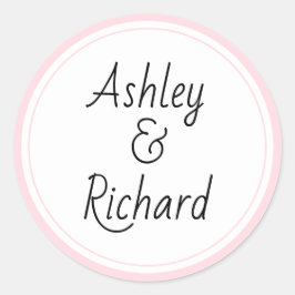 シンプルと名エレガント前は赤面結婚pink ラウンドシール