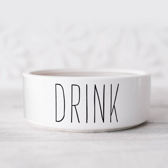 シンプルと甘パーソナライズされた犬の水器 ボウル (クリエイターアップロード済み)