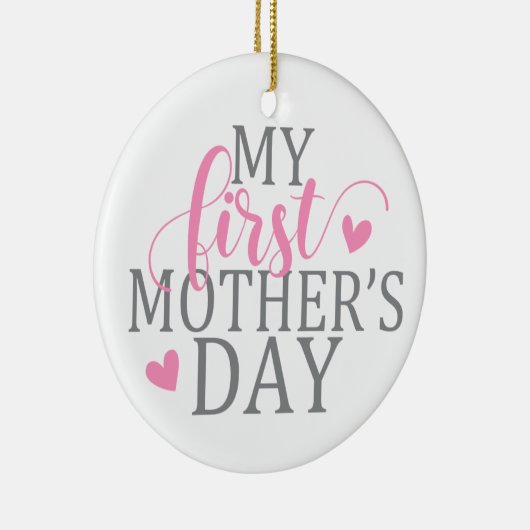 シンプルと私エレガントの最初の母の日 |オーナメント セラミックオーナメント (右)