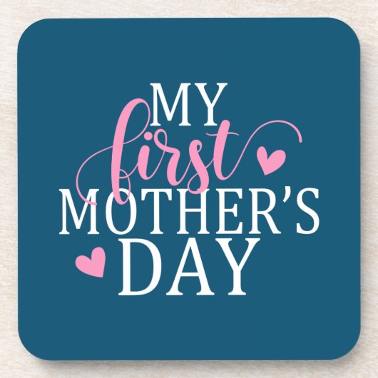 シンプルと私エレガントの最初の母の日 |コースター コースター (正面)