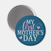 シンプルと私エレガントの最初の母の日 |マグネット マグネット (正面/裏面)
