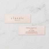 シンプルと美しいクラシックピンクリネンルック スキニー名刺 (正面/裏面)