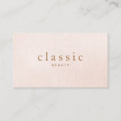 シンプルと美しいクラシックピンクリネンルック 名刺 (正面)