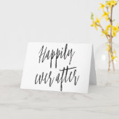 シンプルと美しい"楽しい後に"結婚の カード (黄色い花)