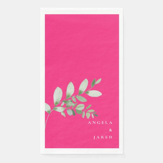 シンプルと葉結婚の鮮やかなホットピンク (正面)