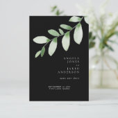 シンプルと葉結婚黒の日付 セーブザデート (スタンド正面)