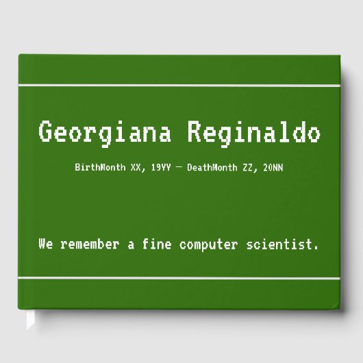 シンプルとCOMPミニマルの哀悼のゲストブック ゲストブック (正面)