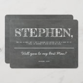 シンプルとSweet Groomsman Proposal Card 招待状 (正面/裏面)