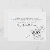 シンプルどんぐん葬式ありがとうご注意 サンキューカード (正面/裏面)