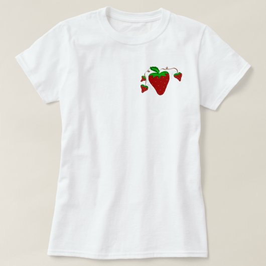 シンプルないちご Tシャツ (デザイン正面)