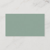 シンプルなおむつ抽選会 ベビーシャワー Sage Green エンクロージャーカード (裏面)