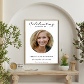 シンプルなお別れのライフフォト 追悼式  ポスター