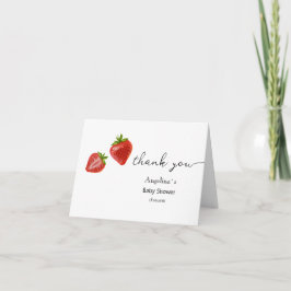 シンプルなお礼ベビーシャワー サンキューカード