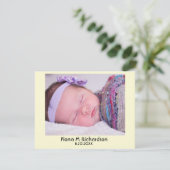 シンプルなお誕生報告と感謝のカード 案内状 (スタンド正面)