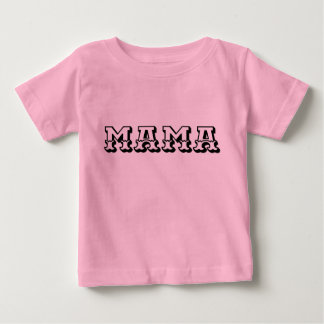シンプルながらも深い意味を持つ「MAMA」タイポグラフィ ベビーTシャツ