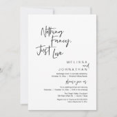 シンプルながら愛に満ちたモダンな結婚披露宴 招待状 (正面)