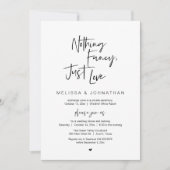 シンプルながら愛に満ちたモダンな結婚披露宴 招待状 (正面)