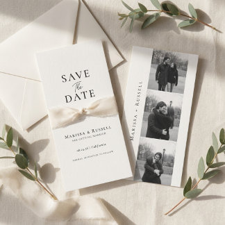シンプルなしおりフォトブース・セイヴ・ザ・デート セーブザデート