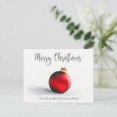 シンプルなしクリパーソナライズされたスマスはがき ポストカード (スタンド正面)