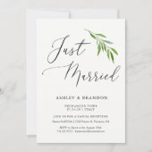 シンプルなふたりだけの結婚報告カード | 結婚しました 招待状 (正面)