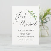 シンプルなふたりだけの結婚報告カード | 結婚しました 招待状 (スタンド正面)