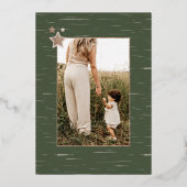 シンプルなものの中の喜び　樺の皮　木目　鹿 箔シーズンカード (裏面)