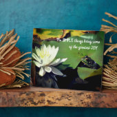 シンプルなもの フロッグ インスピレーション 名言 フォトプラーク (側面)