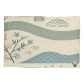 シンプルなアジア美術デザイン枕ケース 枕カバー (裏面)