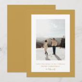 シンプルなアステカ ゴールドフレーム写真 シーズンカード (正面/裏面)