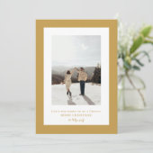 シンプルなアステカ ゴールド フレーム写真 シーズンカード (スタンド正面)