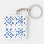シンプルなアズレージョ キーホルダー (裏面)