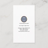 シンプルなアルファベットGの全体的な円の輸出入 名刺 (裏面)