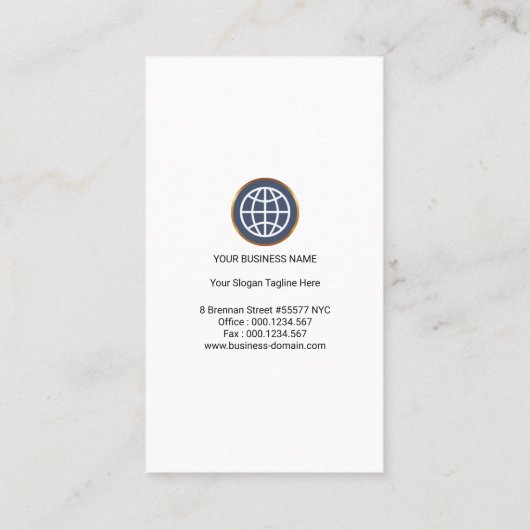 シンプルなアルファベットGの全体的な円の輸出入 名刺 (裏面)