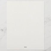 シンプルなアースカラーの文房具用紙 レターヘッド (裏面)
