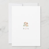 シンプルなアーチクラシック愛の鳥の結婚式 招待状 (裏面)