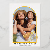 シンプルなアーチ写真 箔シーズンカード (正面)