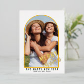 シンプルなアーチ写真 箔シーズンカード (立ち正面)