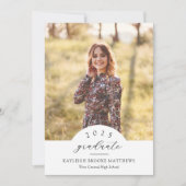 シンプルなアーチ型の2年目写真卒業発表 招待状 (正面)