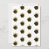 シンプルなイエローの水彩蜂 1歳の誕生日 招待状 (裏面)