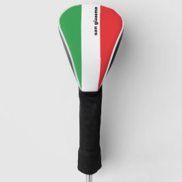 シンプルなイタリア国旗のゴルフヘッドカバー(名入れ可) ゴルフヘッドカバー