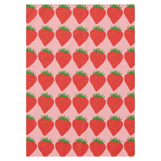 シンプルなイチゴカスタムテーブルクロス テーブルクロス (正面)